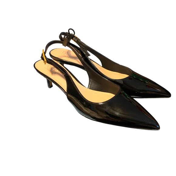 Franco Sarto Women's Kate Pointed Toe Slingback Kitten heel Pumps Sz 8M Witchy - Picture 9 of 13